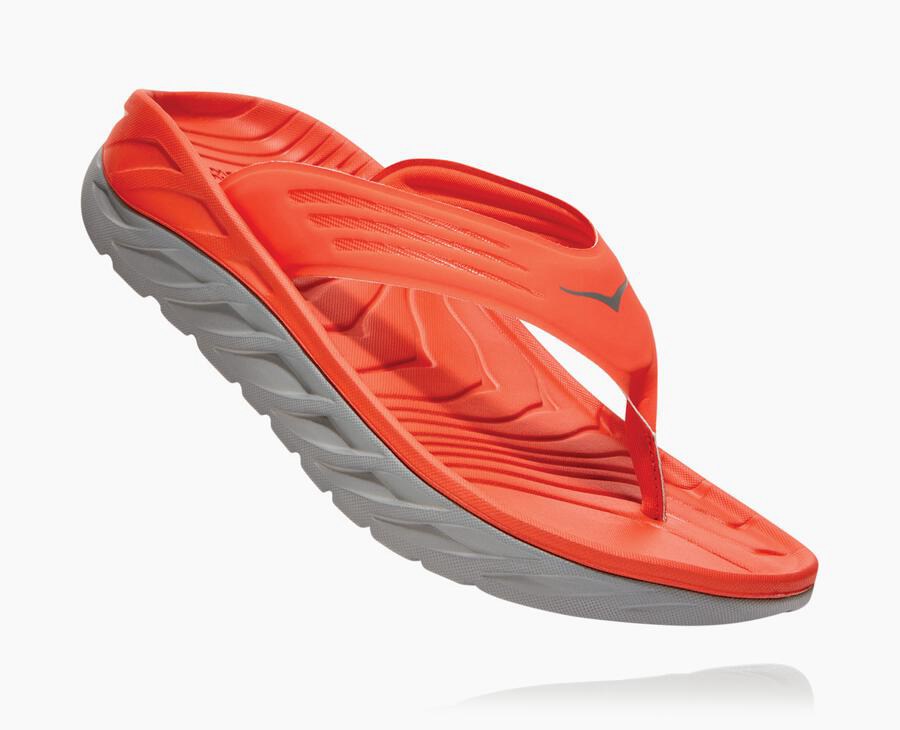 Hoka One One Sandalet Erkek Kırmızı - Ora Recovery Flip - PH8357104